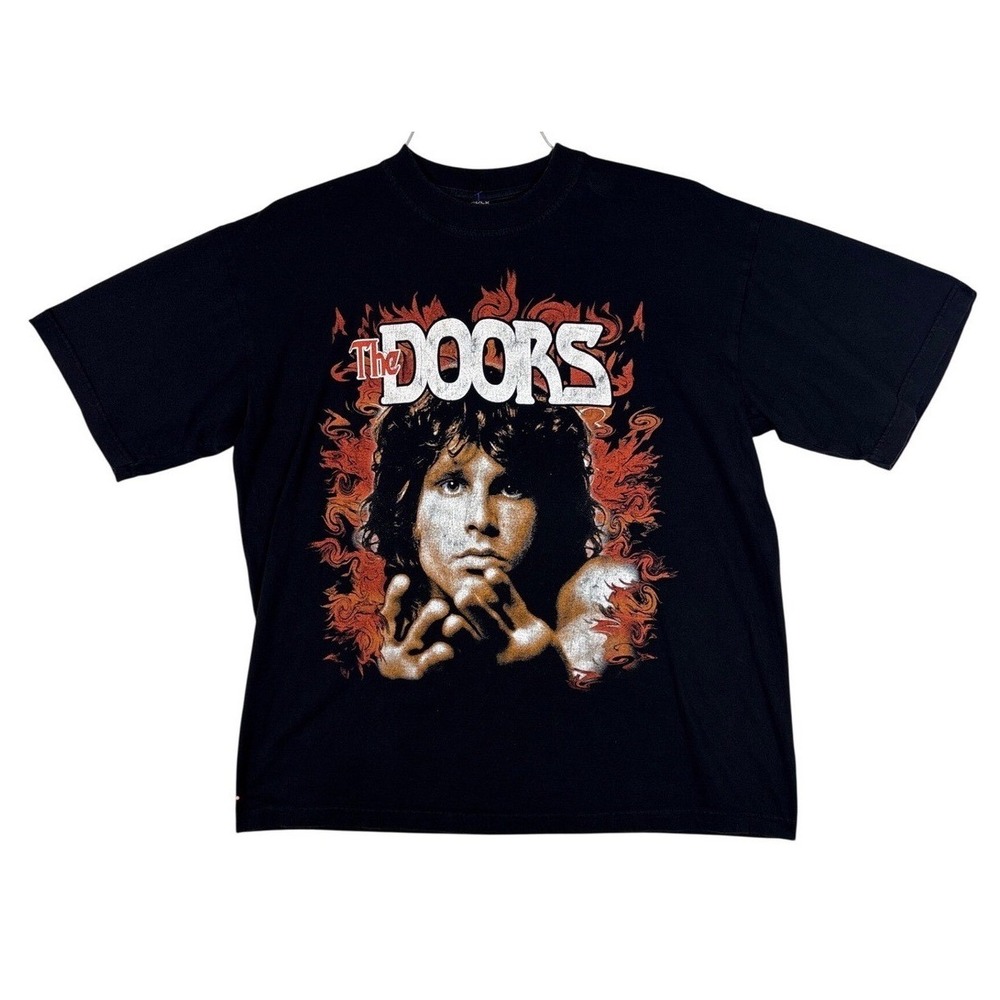 The Doors Jim Morrison Graphic T-Shirt Black Rock TG Band Tee Mens XL